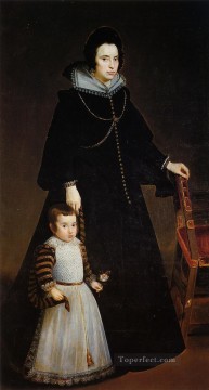 Dona Antonia de Ipenarrieta y Galdos with Her Son portrait Diego Velazquez Oil Paintings